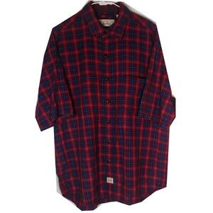 Vintage Levi's Levi Strauss Red Plaid Casual Button Down Short Sleeve Shirt Larg